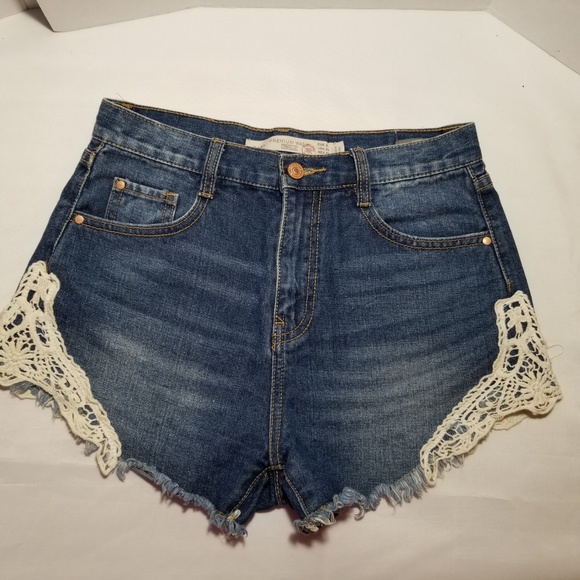Zara Pants - Zara Premium Wash Demium Shorts Size 4 with Lace